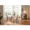 CHAISE LIO - Beige/noir, MODERN, métal/textile (43/86/55cm) - Bessagi Home