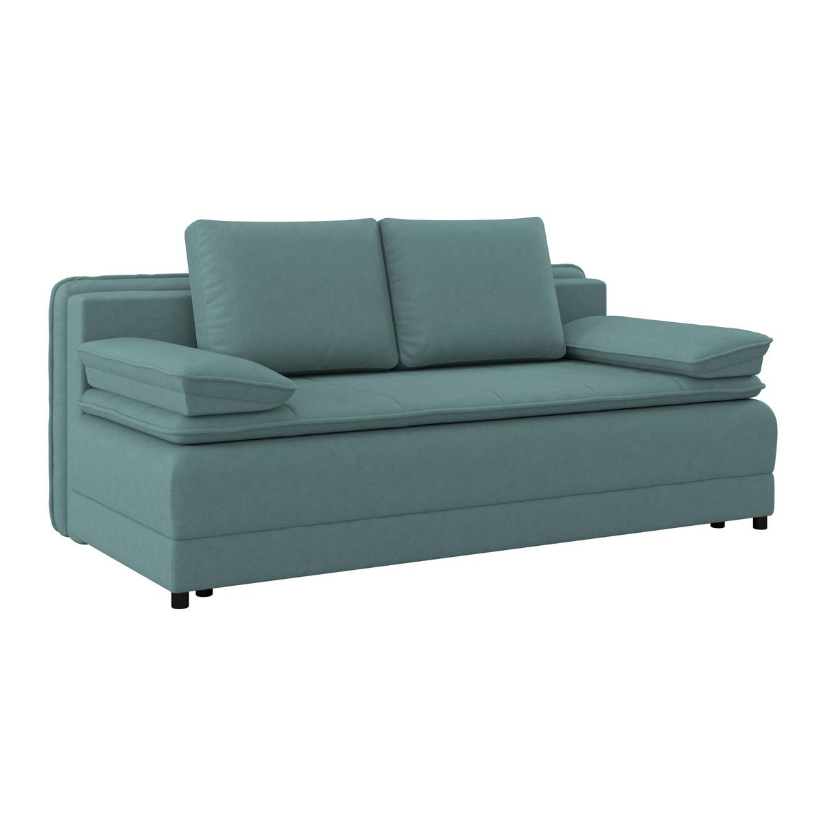 Canapea extensibila ALICE - albastru deschis, Modern, textil (202/73-92/105cm) - Modern Living