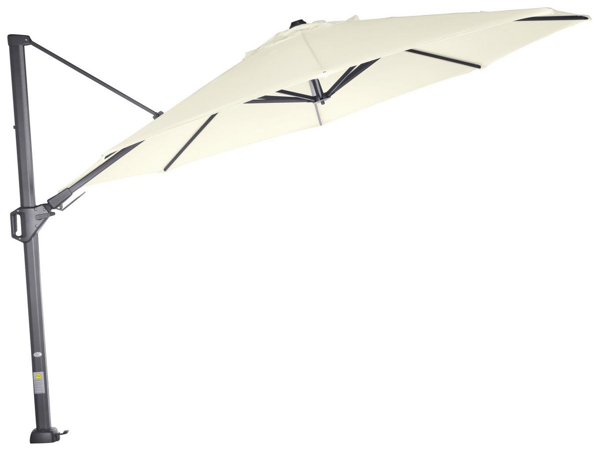 Ampelschirm Sunset N+ Ø 350 H: 252 cm Anthrazit/Creme - Anthrazit/Creme, KONVENTIONELL, Textil/Metall (350/350cm) - Siena Garden