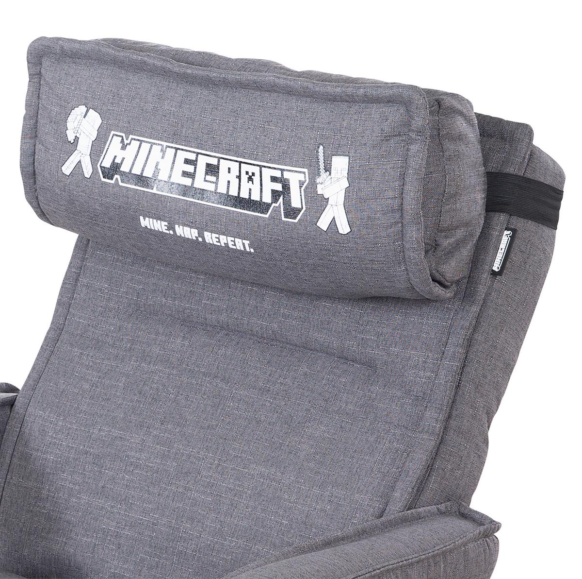 Loungesessel Minecraft ca. 62x80x60 cm Grau - Grau, MODERN, Textil/Metall (62/80/60cm) - Minecraft