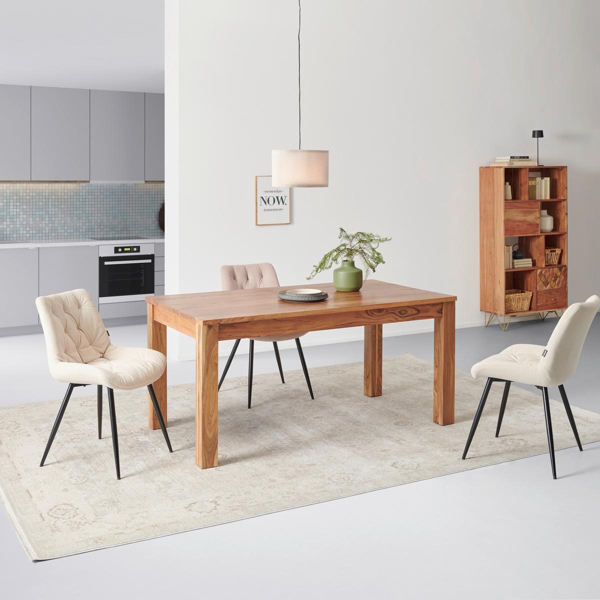 STÓŁ DO JADALNI MALACCA - kolor naturalny, Modern, drewno (160/90/76cm) - MID.YOU