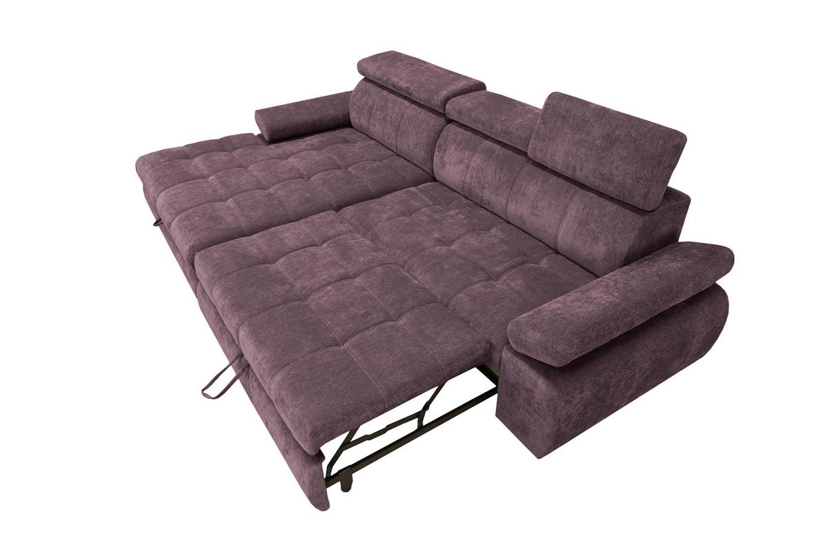 Kutna Garnitura Vegas - boje kupine/crna, Design, drvo/tekstil (173/294cm) - Modern Living