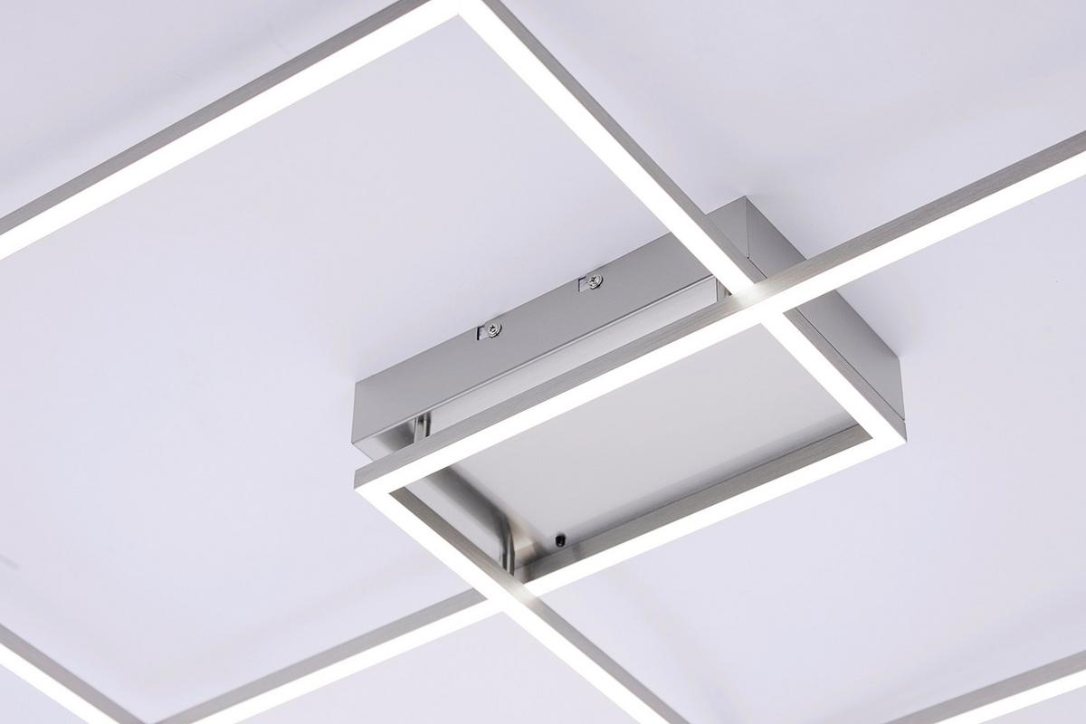 LED-Deckenleuchte Iven max. 43 Watt - Chromfarben/Alufarben, Design, Kunststoff/Metall (75,5/56,2/7cm)
