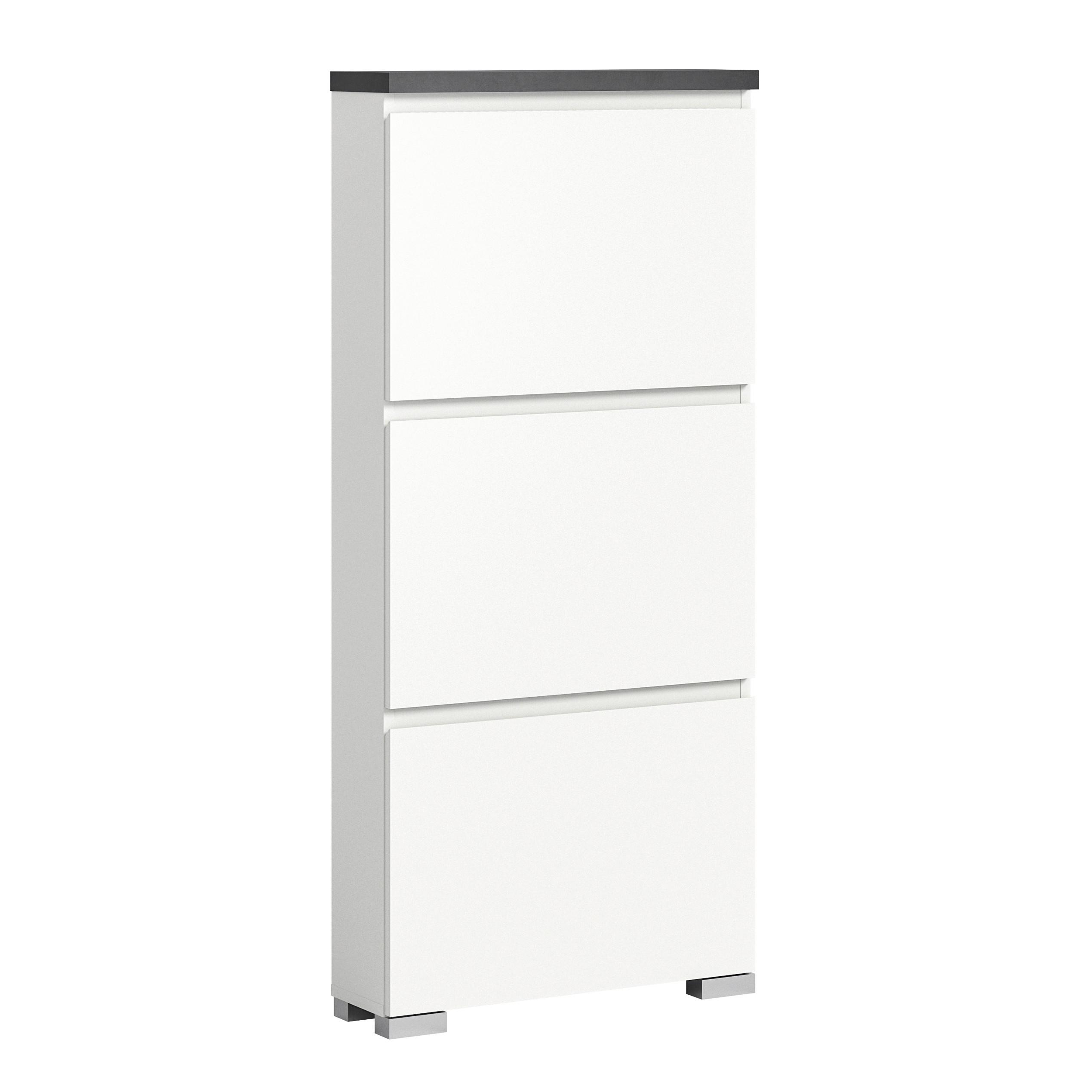 Omara Za Čevlje Shoelove, Z Loputami, Bela, Siva - srebrne barve/siva, Moderno (60/133/18cm)