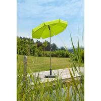 Sonnenschirm Locarno ca.150x220x150cm Hellgrün - Silberfarben/Hellgrün, Basics, Textil/Metall (150/220/150cm) - Schneider