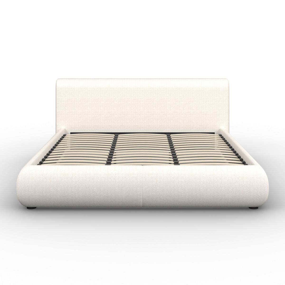 Polsterbett Flora Creme ca. 180x200 cm - Creme/Schwarz, MODERN, Holz/Kunststoff (180/200cm) - Bessagi Home