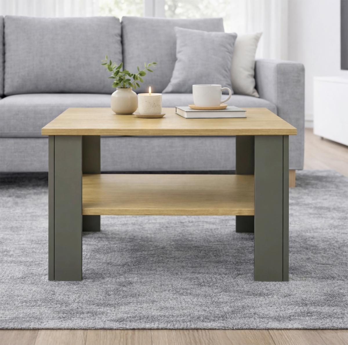 Couchtisch Disalo - Honigeiche/Anthrazit, Design, Holzwerkstoff (55/55/44cm) - Livetastic