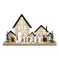 LED-Dekoleuchte Opl Naturfarben - Naturfarben, KONVENTIONELL, Holz/Kunststoff (22,5/5/12,5cm) - Modern Living