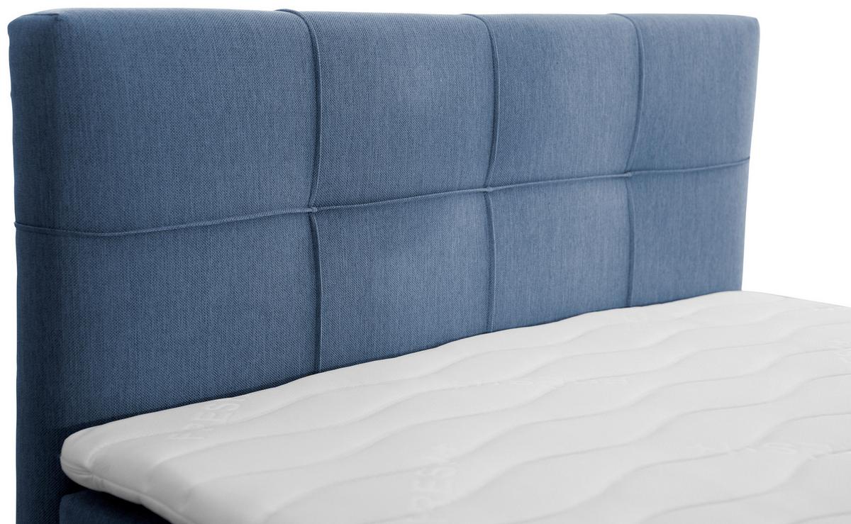 Oblazinjena Postelja Freddie, Modra, 100x200 - modra/črna, Konvencionalno, kovina/tekstil (100/200cm) - Mömax