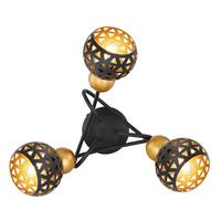 Stropni Reflektor Crno Zlatna Oja - zlatne boje/crna, Basics, metal (39/20cm) - Globo