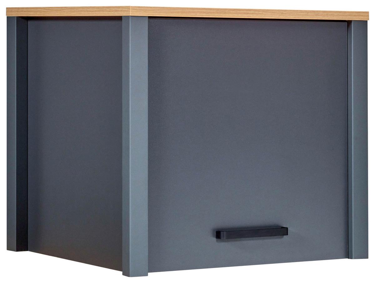 Aufsatzschrank Venet, Anthrazit/Artisan Eiche - Anthrazit/Schwarz, MODERN, Holzwerkstoff/Metall (70/60,5/60cm) - Mömax