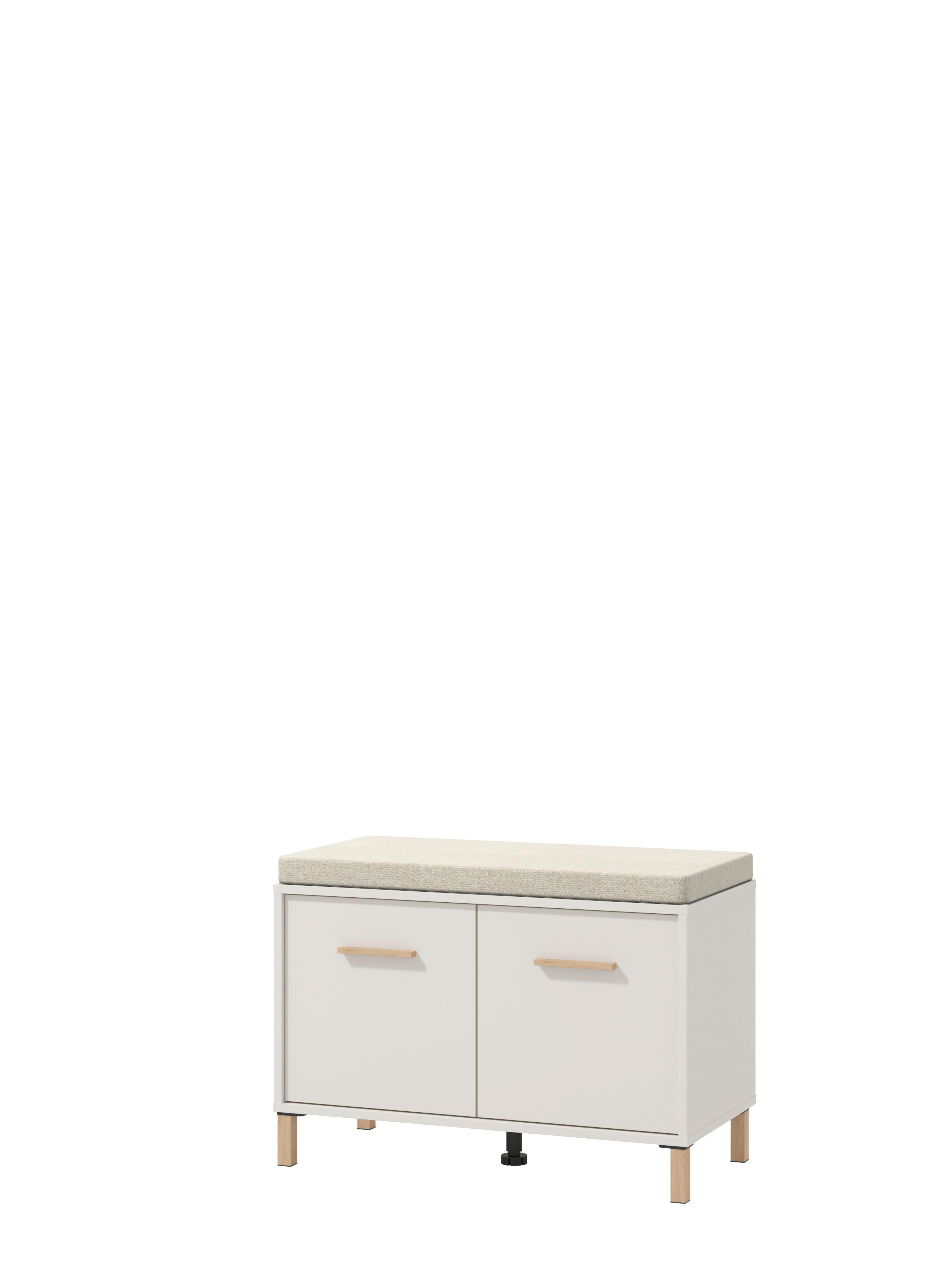 Előszobapad Belfort - kasmírszínű/natúr, Modern, faalapú anyag/textil (80/52/40cm)