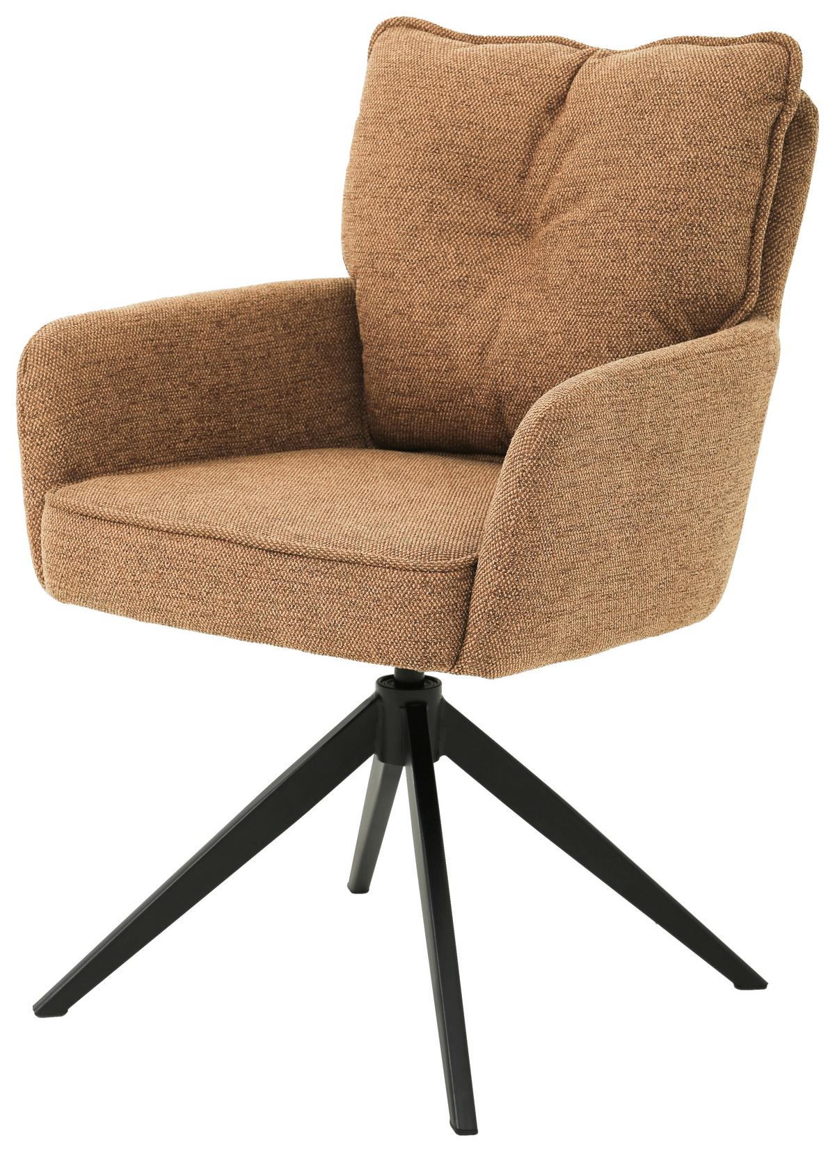 KRZESŁO Z PODŁOKIETNIKAMI BIG JOE -EXKLUSIV- - czarny/pomarańczowy, Design, metal/tkanina (61/90/67cm) - Novel