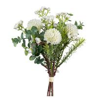 Cvijet Umjetni Pompondahlienbund Ii -Paz- - bijela/zelena, Basics, tekstil/metal (30cm) - Mömax