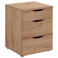 Nachttisch In Eiche Artisan - Schwarz/Eiche Artisan, Konventionell, Holzwerkstoff (40/55/39cm) - Mömax