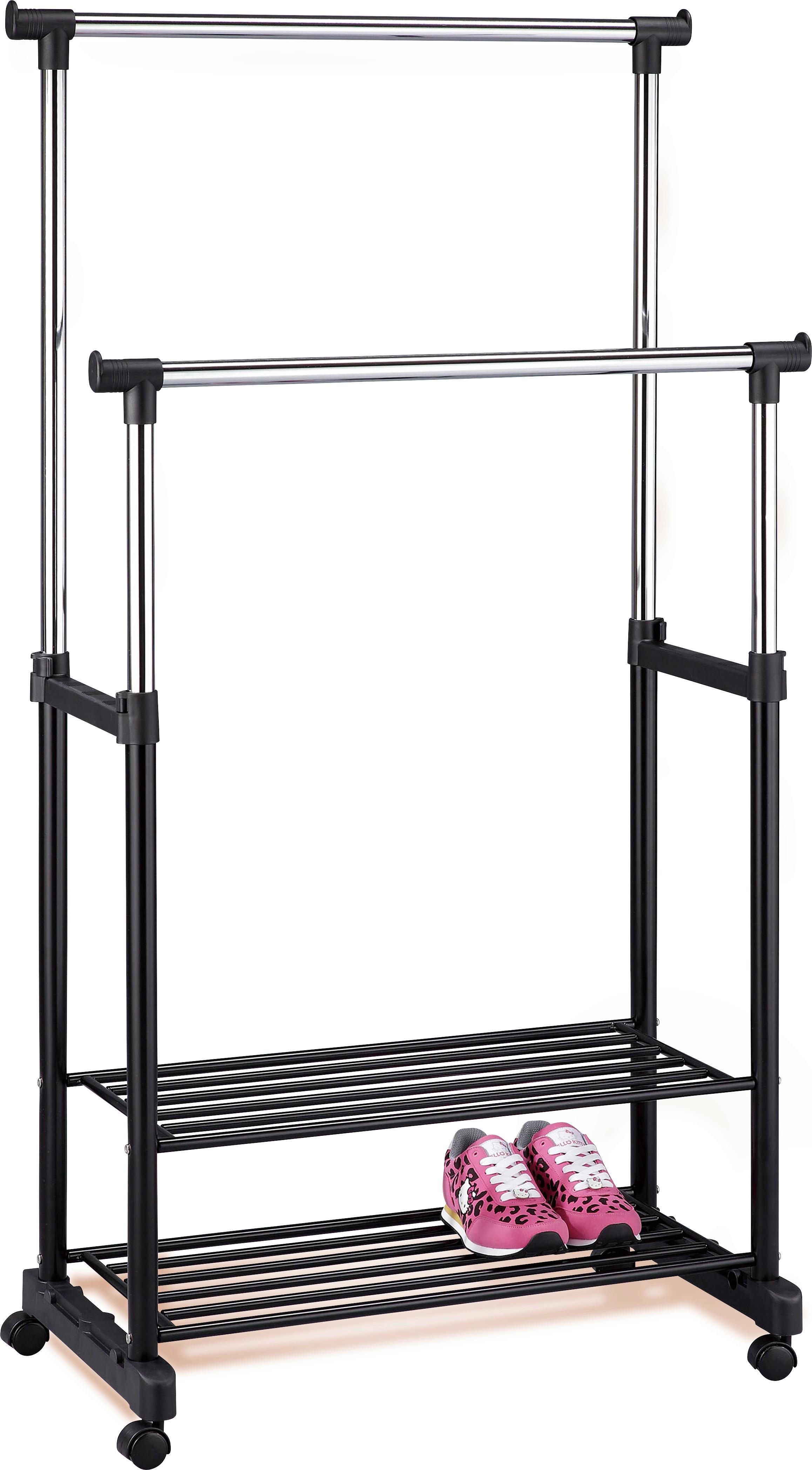 Stalak Za Odjeću Tacitus - boje kroma/crna, Moderno, metal (81/118-160/43cm) - Modern Living