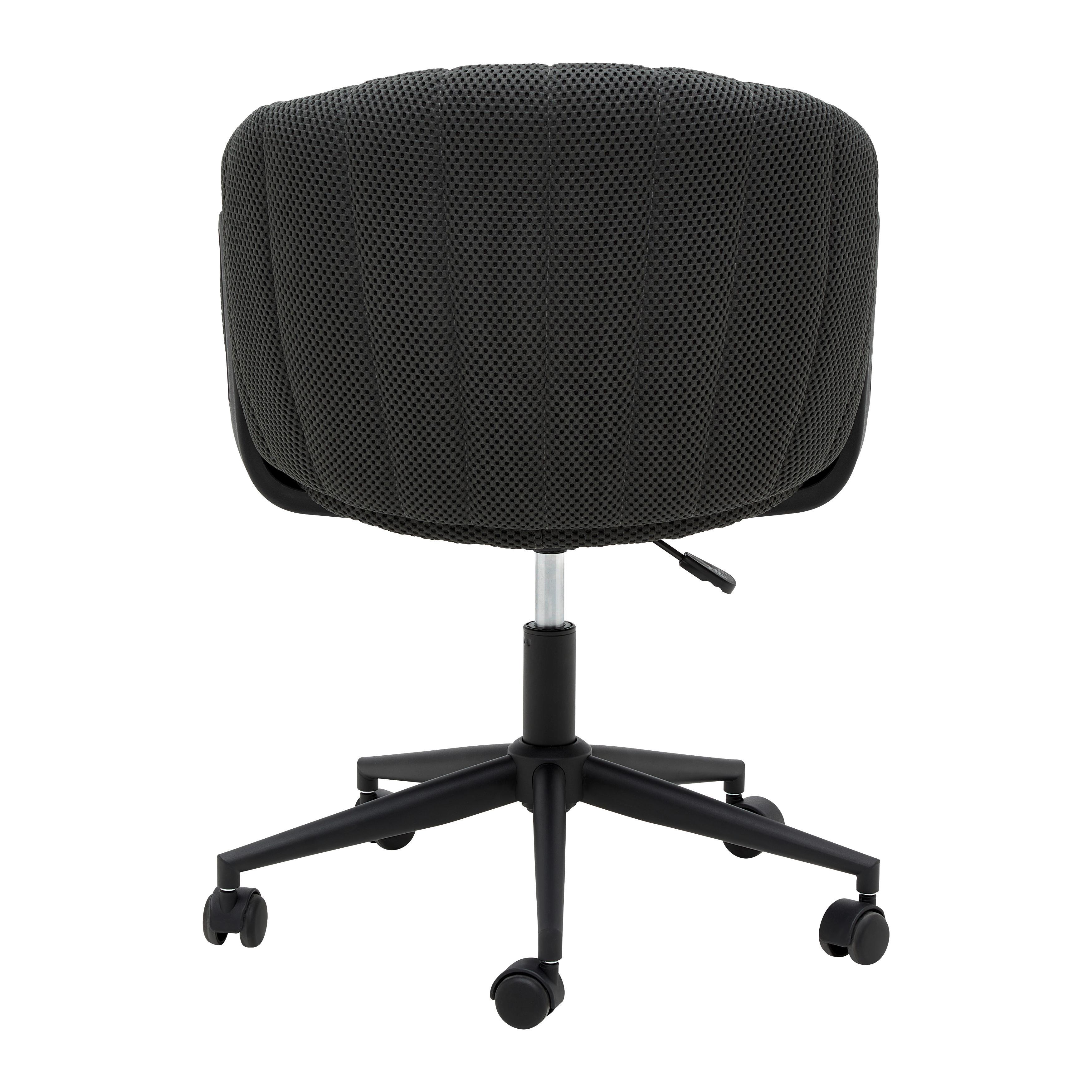 SNURRSTOL VALERIA - mörkgrå/svart, Modern, metall/textil (61/78-85.5/62cm) - Mömax