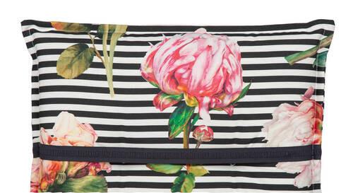 Liegenauflage Toronto ca. 191x58 cm Schwarz m. Blume - Schwarz, Basics, Textil (191/58/8cm) - Gardenson