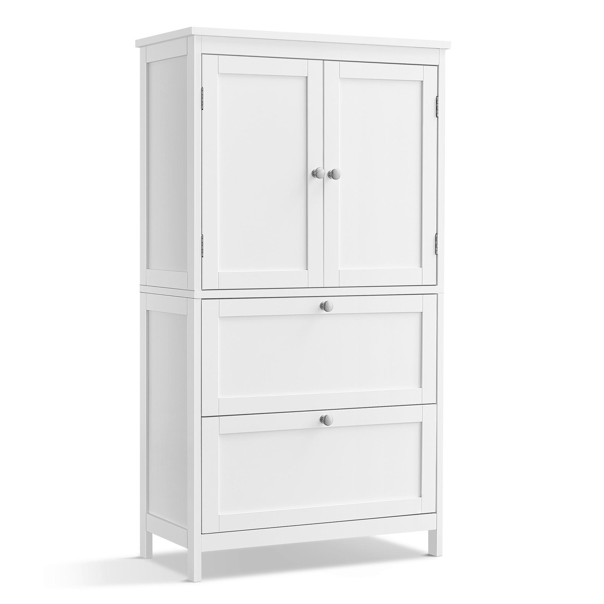 HOCHSCHRANK BBC551P31 - Weiß, Trend, Holzwerkstoff/Metall (60/110/30cm) - MID.YOU