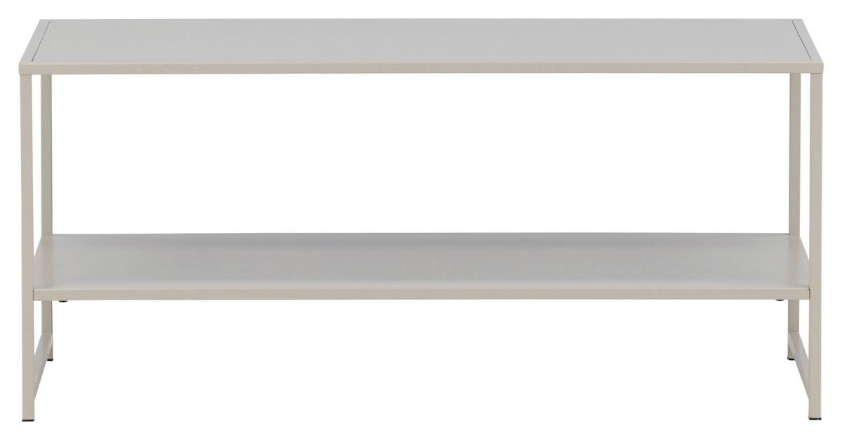 COUCHTISCH STAAL - Beige, Design, Metall (102/43/45cm) - Livetastic