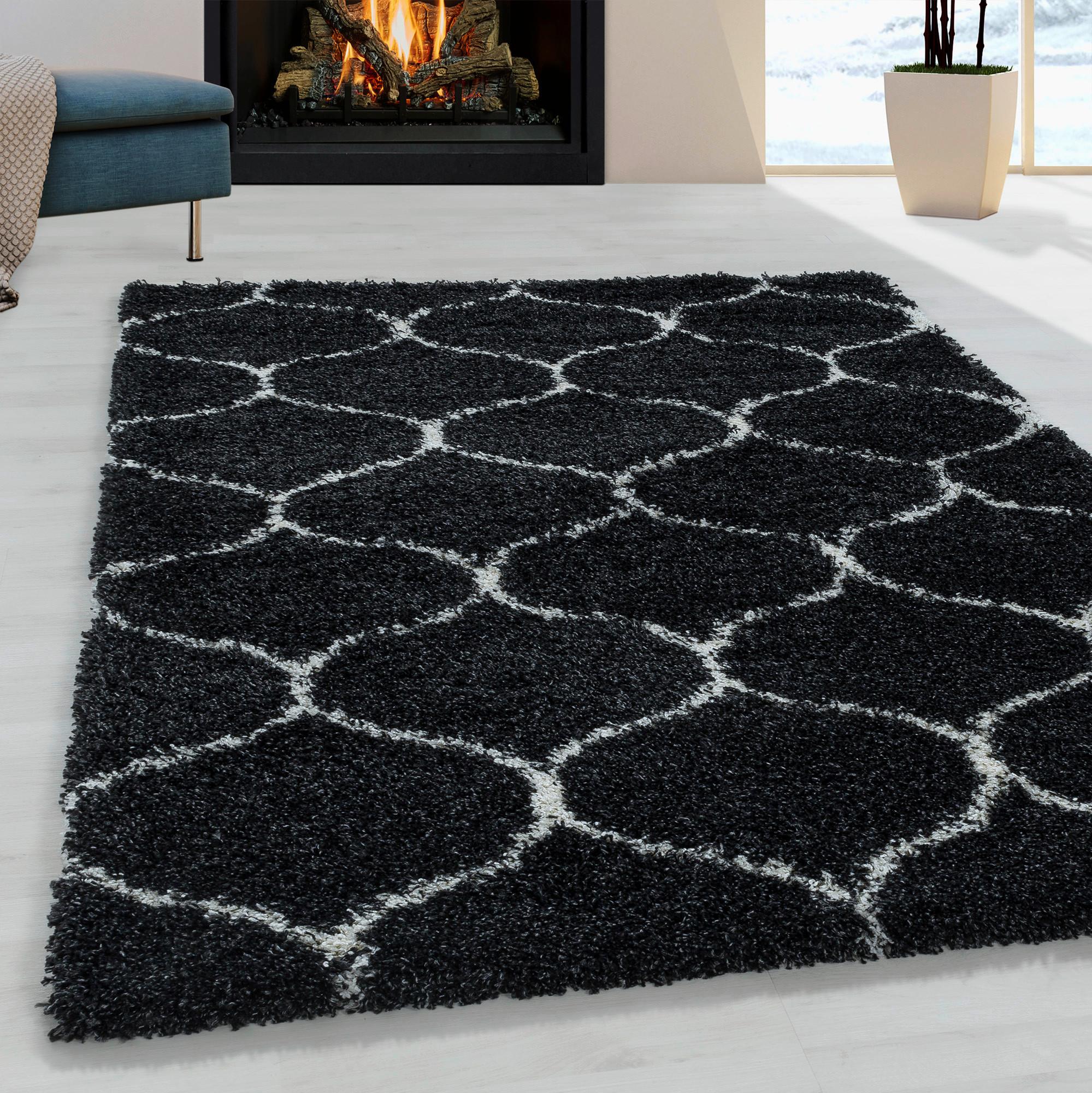 Hochflorteppich Salsa Anthrazit ca. 60x110cm - Anthrazit, Design, Textil (60/110cm)