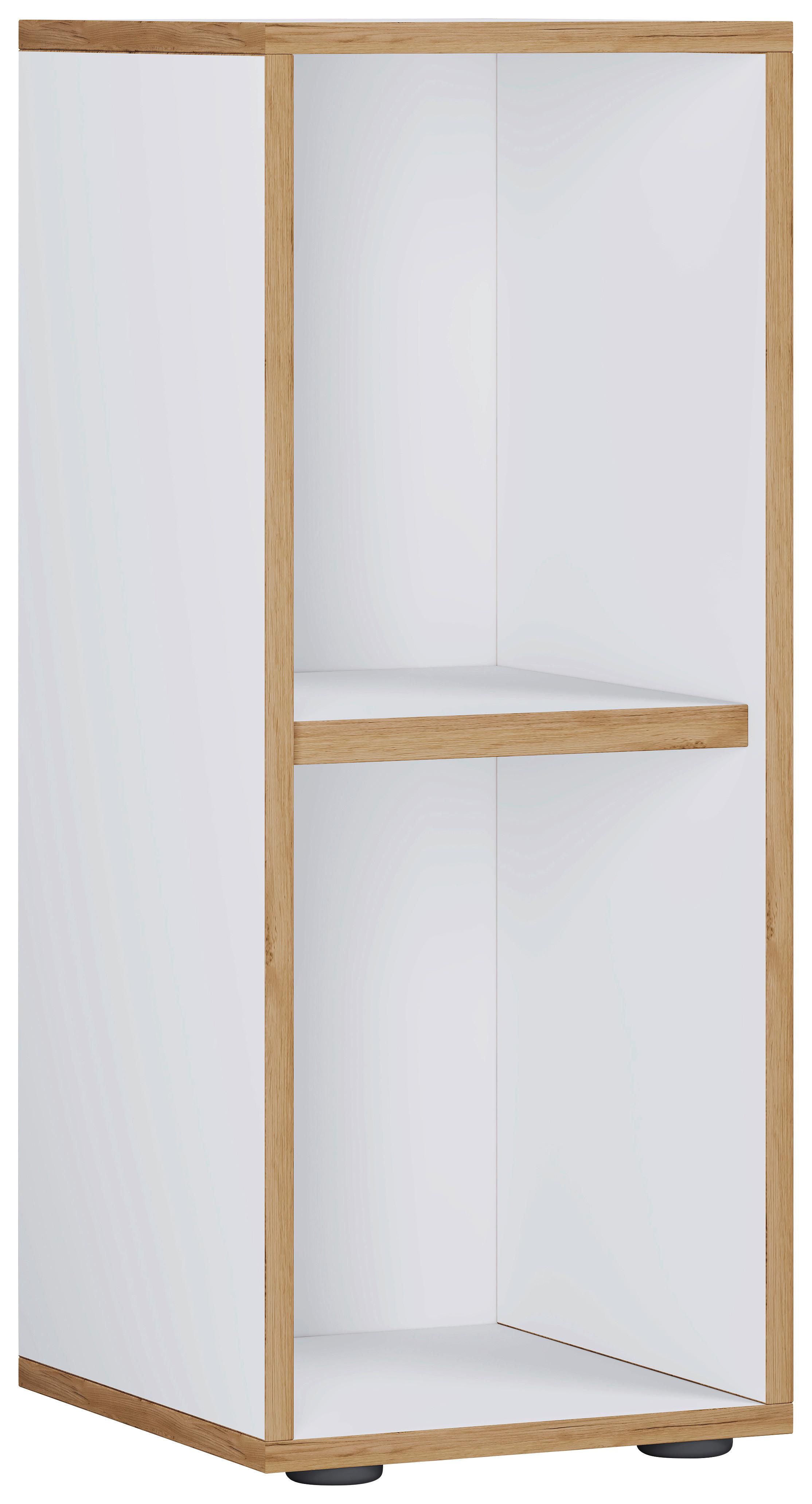 AKTENREGAL SALIA B30 - Honigeiche/Weiss, Design, Holzwerkstoff/Kunststoff (30/74/33cm) - MID.YOU
