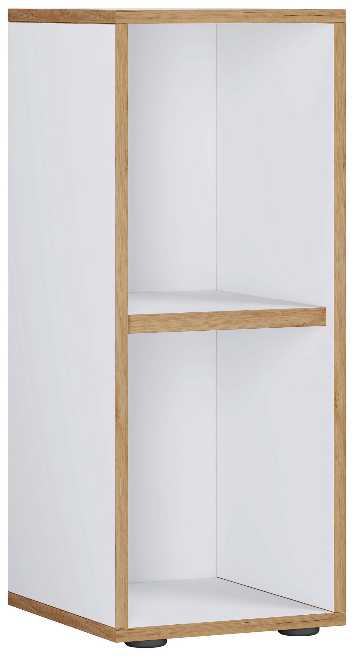 AKTENREGAL SALIA B30 - Honigeiche/Weiss, Design, Holzwerkstoff/Kunststoff (30/74/33cm) - MID.YOU