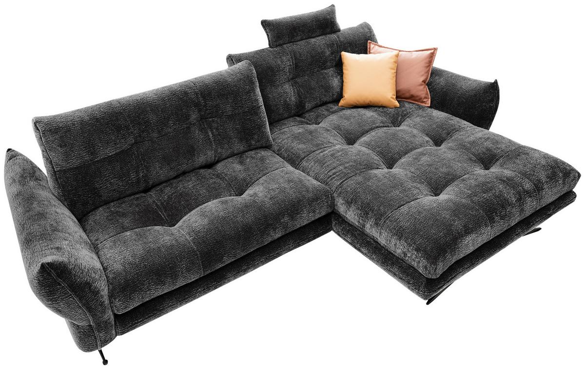 Coltar BAXTER - gri închis, Modern, textil (280/68-87/177cm) - Premium Living