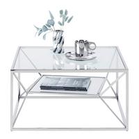 Klubska Miza Angel Ii - barve kroma, Moderno, kovina/steklo (70/38/70cm) - Mömax