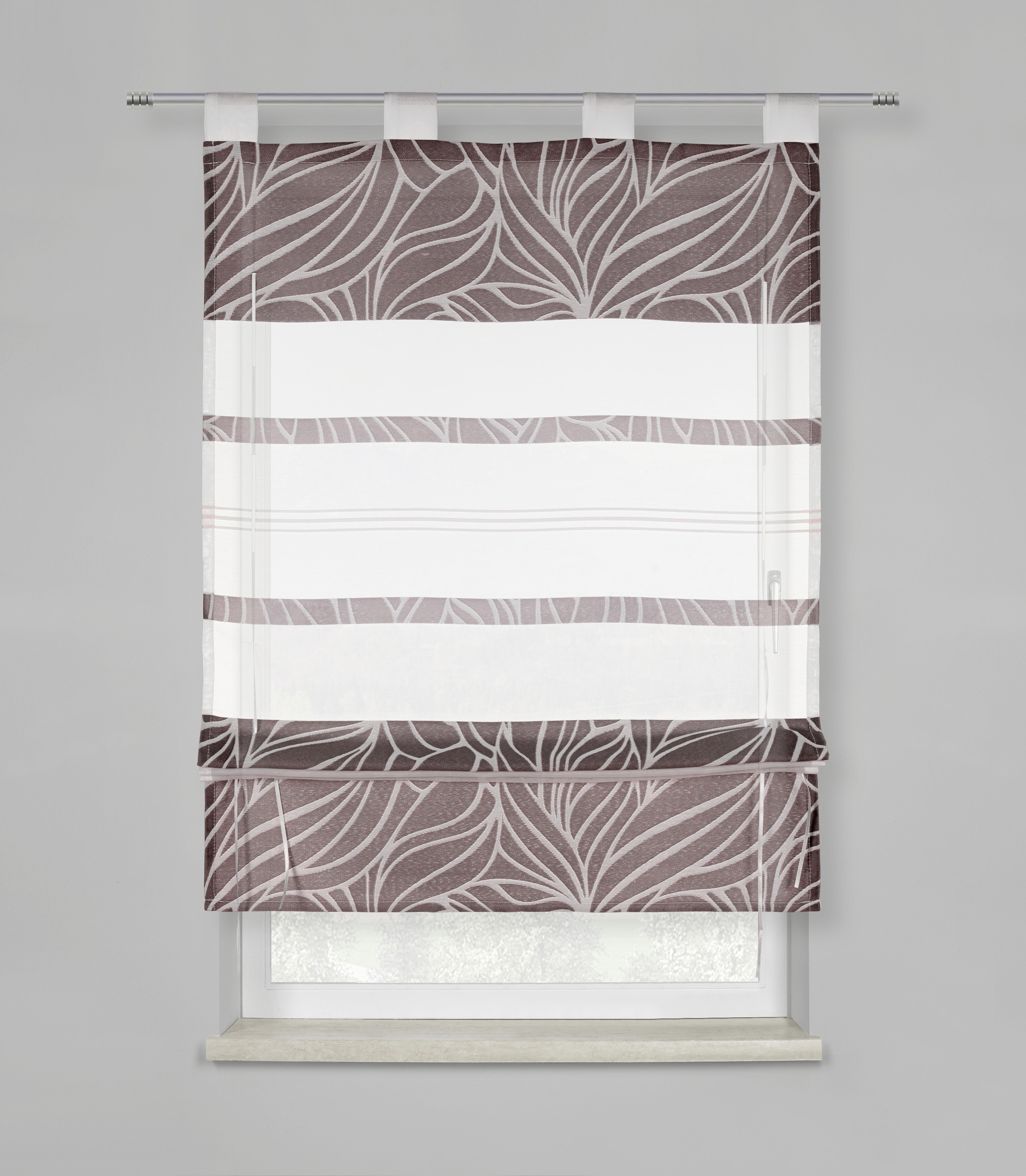 Bändchenrollo Anita in Grau ca. 60x140cm - Grau, KONVENTIONELL, Textil (60/140cm) - Modern Living