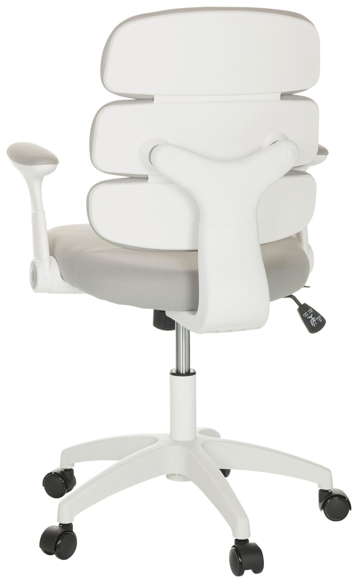 Mladinski Vrtljivi Stol Kid Ergolino W, Siva - siva/bela, Basics, umetna masa/tekstil (62/86-97/62cm) - MID.YOU