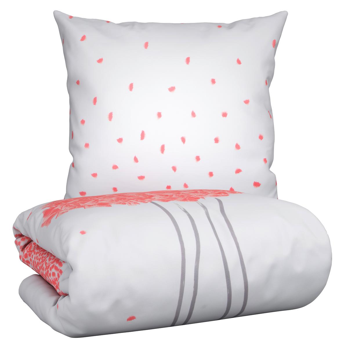 Ágyneműhuzat-garnitúra Ophelia - rózsaszín/fehér, Romantik / Landhaus, textil (140/200cm) - Bessagi Home