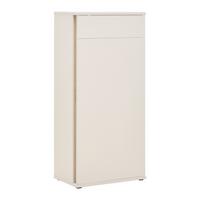 Schuhschrank Antonio Creme/Eichefarben - Eichefarben/Creme, MODERN, Holzwerkstoff/Kunststoff (61/133/38cm) - Mömax
