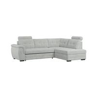 Ugaona Garnitura Falco New - sivo-bela/crna, Konvencionalno, tekstil/plastika (251/183cm) - Ondega