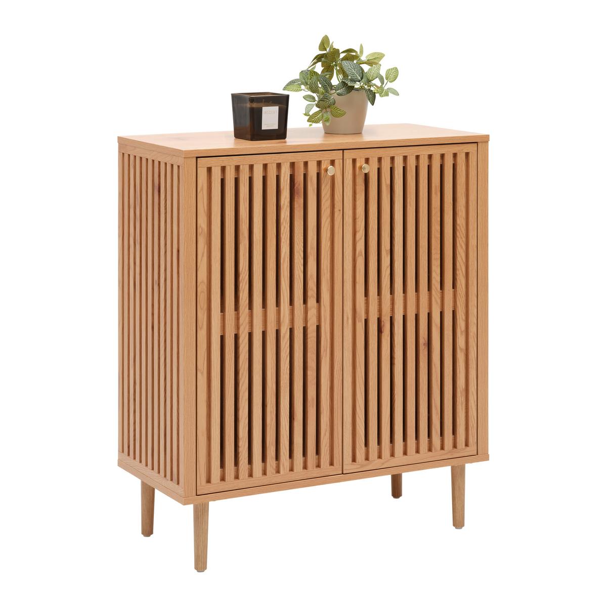 Kommode Barcelona in Naturfarben - Goldfarben/Naturfarben, Lifestyle, Holzwerkstoff/Papier (76/90/35cm) - Mömax