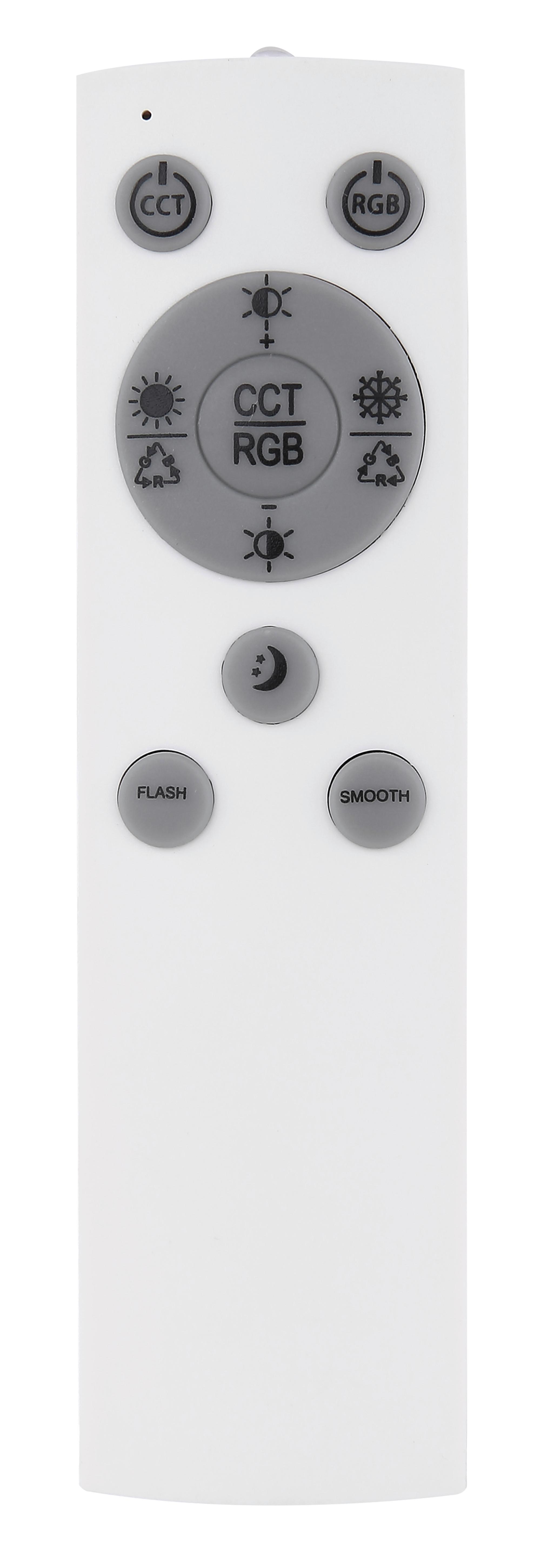 LED Mennyezeti Lámpa Georgia - Opál/Fehér, modern, Műanyag/Fém (40/6,6cm)