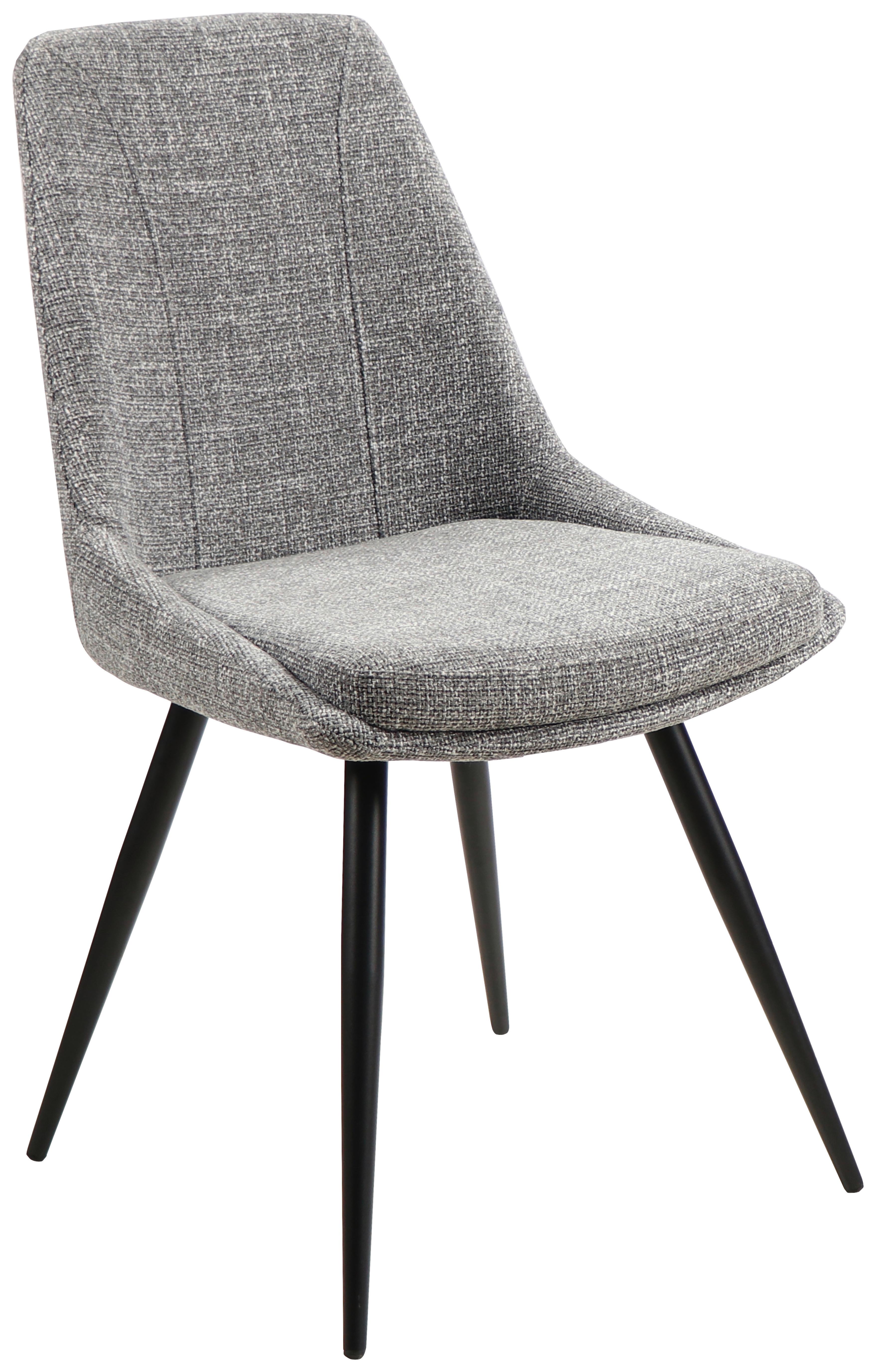 KRZESŁO CORINNA - czarny/szary, Modern, metal/drewno (49/88/59cm) - MID.YOU