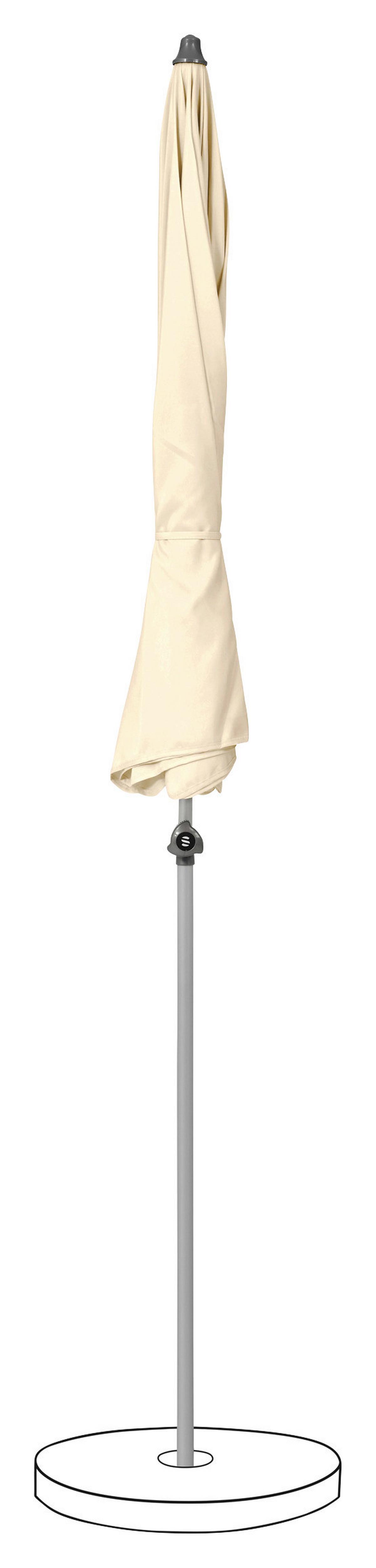 Sonnenschirm Siesta Beige Ø ca. 200cm - Beige, Basics, Kunststoff/Metall (200cm) - Suncomfort by Glatz
