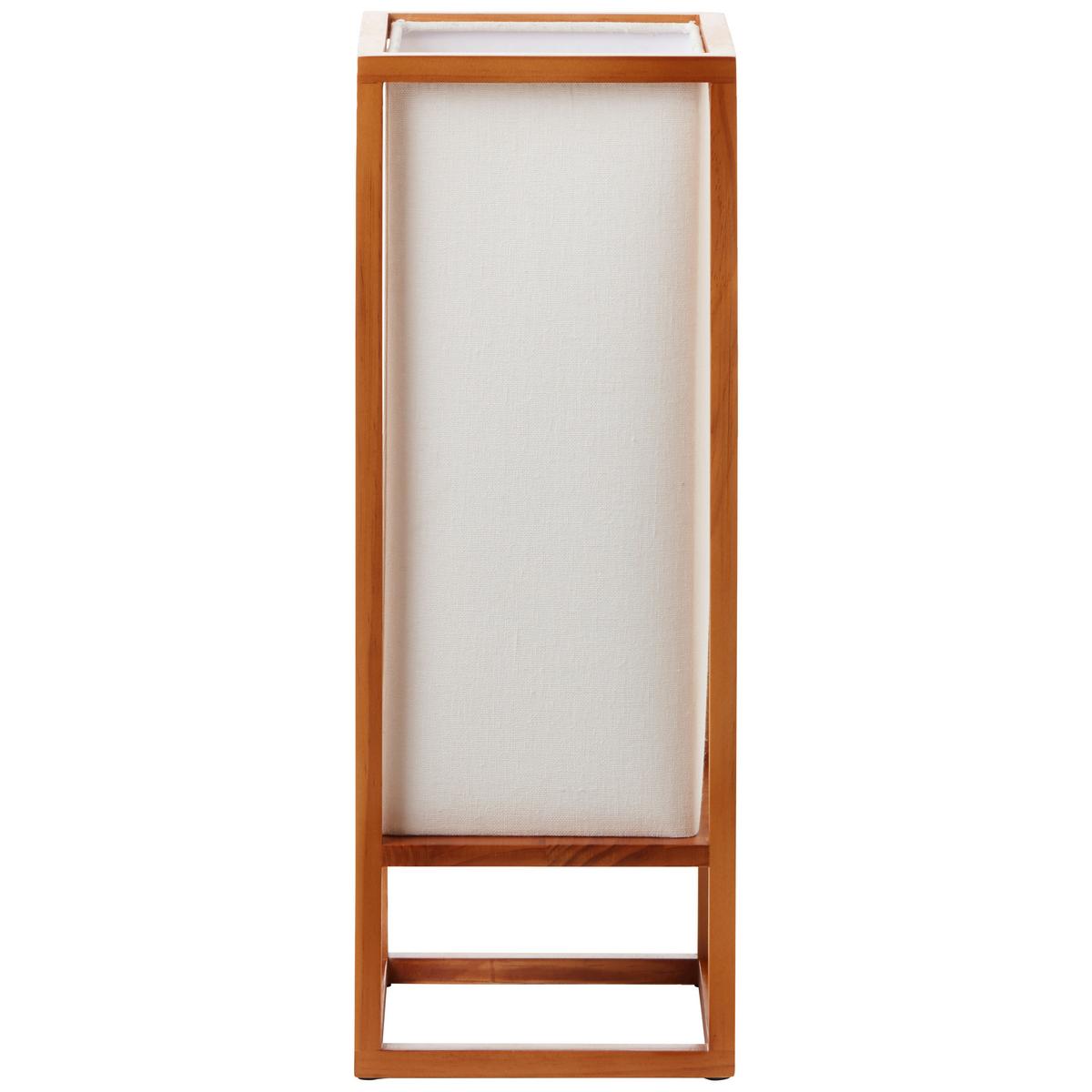 Tischleuchte Seaside in Naturfarben/Weiß max.40 Watt - Naturfarben/Weiß, Natur, Holz/Textil (53/20/20cm) - Brilliant