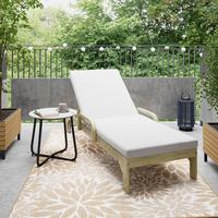 Ležaljka Elja - siva/boje bagrema, Moderno, drvo/tekstil (200/90/75cm) - Bessagi Garden