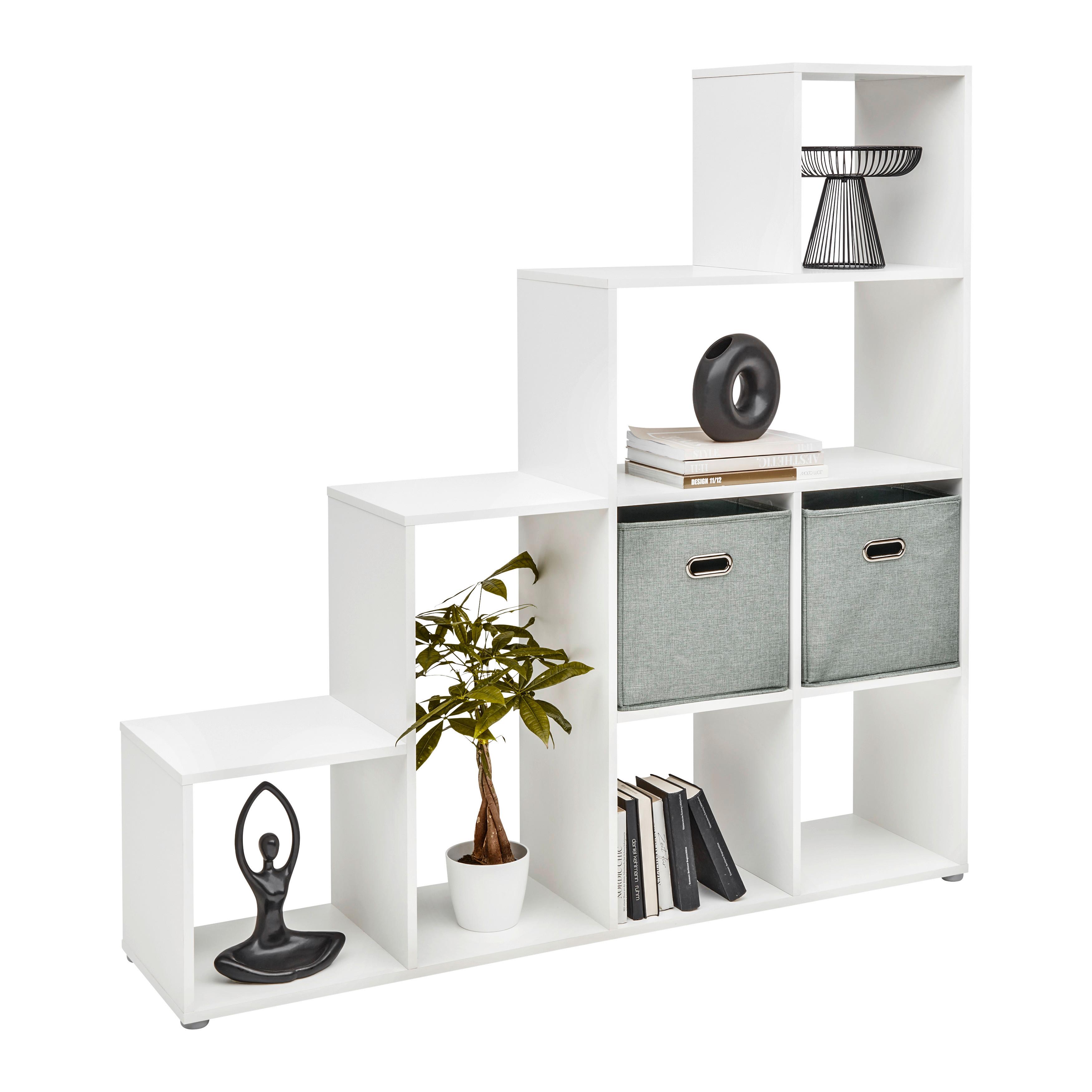 Regal Cassa 2 Weiß - Weiß, KONVENTIONELL, Holzwerkstoff (148/150/35cm) - Mömax