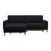 Wohnlandschaft Romeo Schwarz - Schwarz, KONVENTIONELL, Holz/Textil (167/87/234cm) - Zandiara