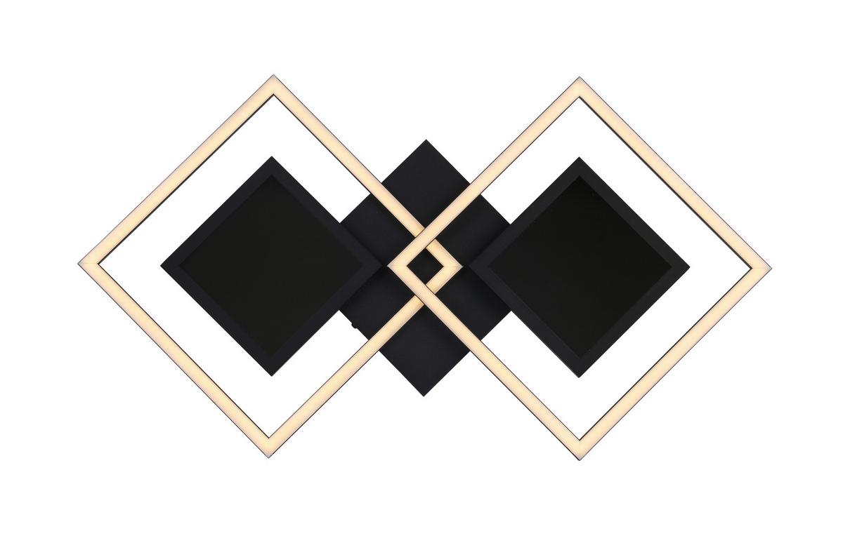 Stropna Led-svetilka Preceval - črna, kovina/umetna masa (41,8/75,3/6,7cm) - Premium Living