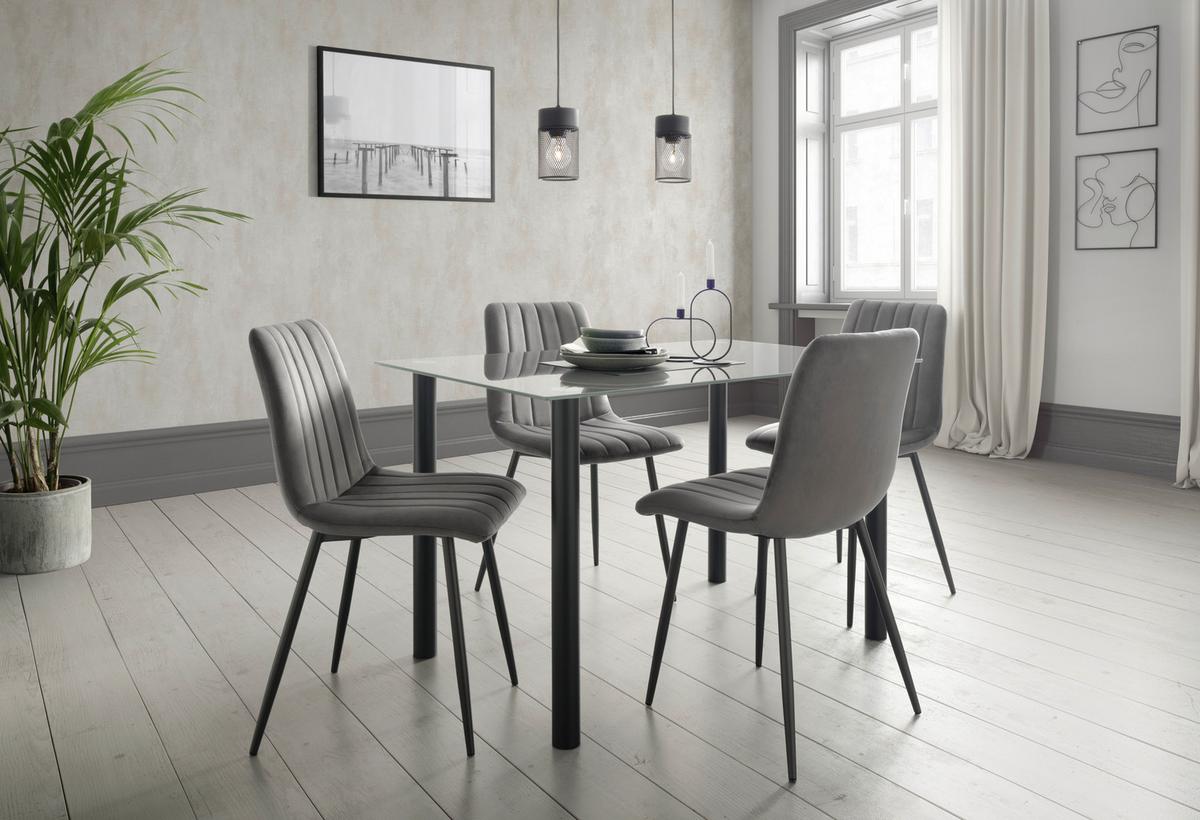 Stolica Lisa - siva/antracit, Lifestyle, metal/tekstil (45/88/56cm) - Mömax