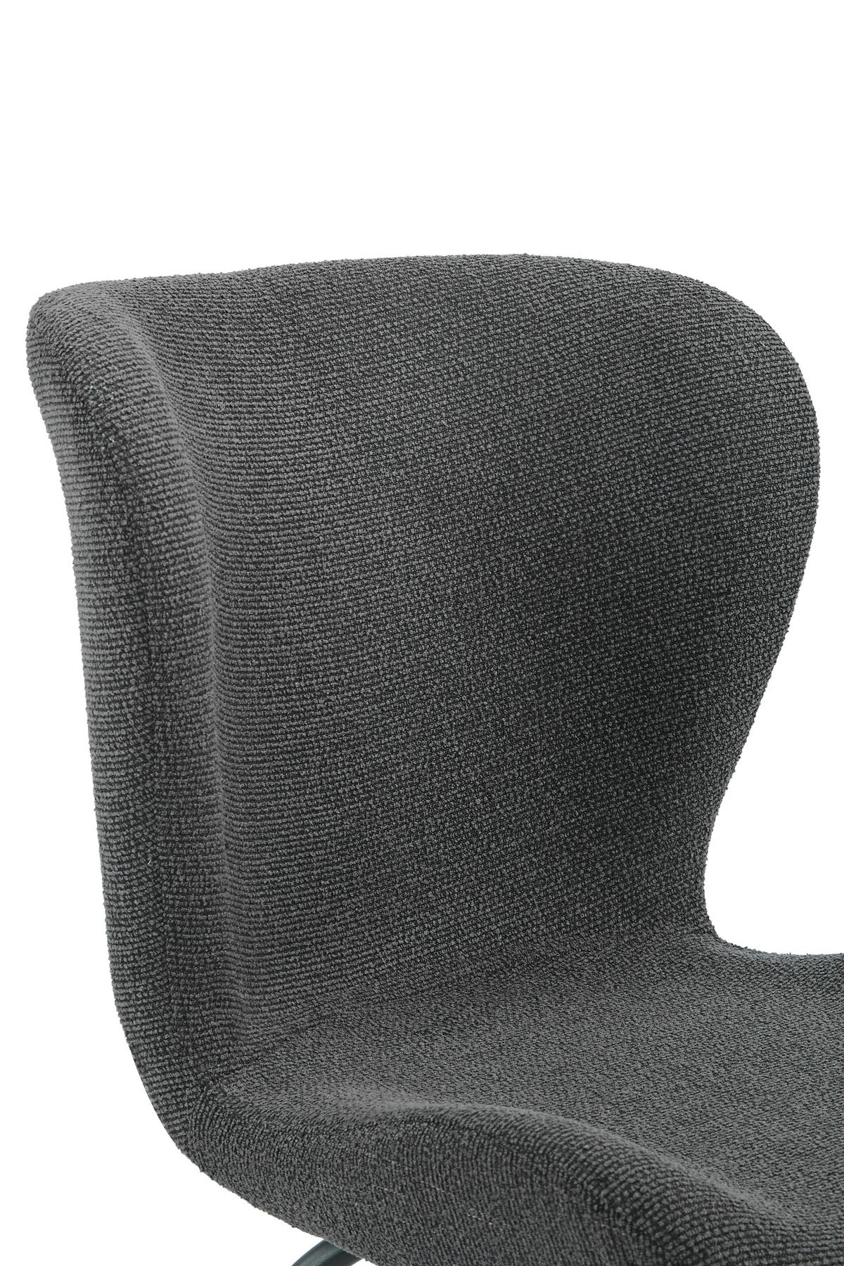 STUHL-SET LAGOS S 2ER-SET - Anthrazit/Grau, MODERN, Textil/Metall (50/83,5/60cm) - MID.YOU