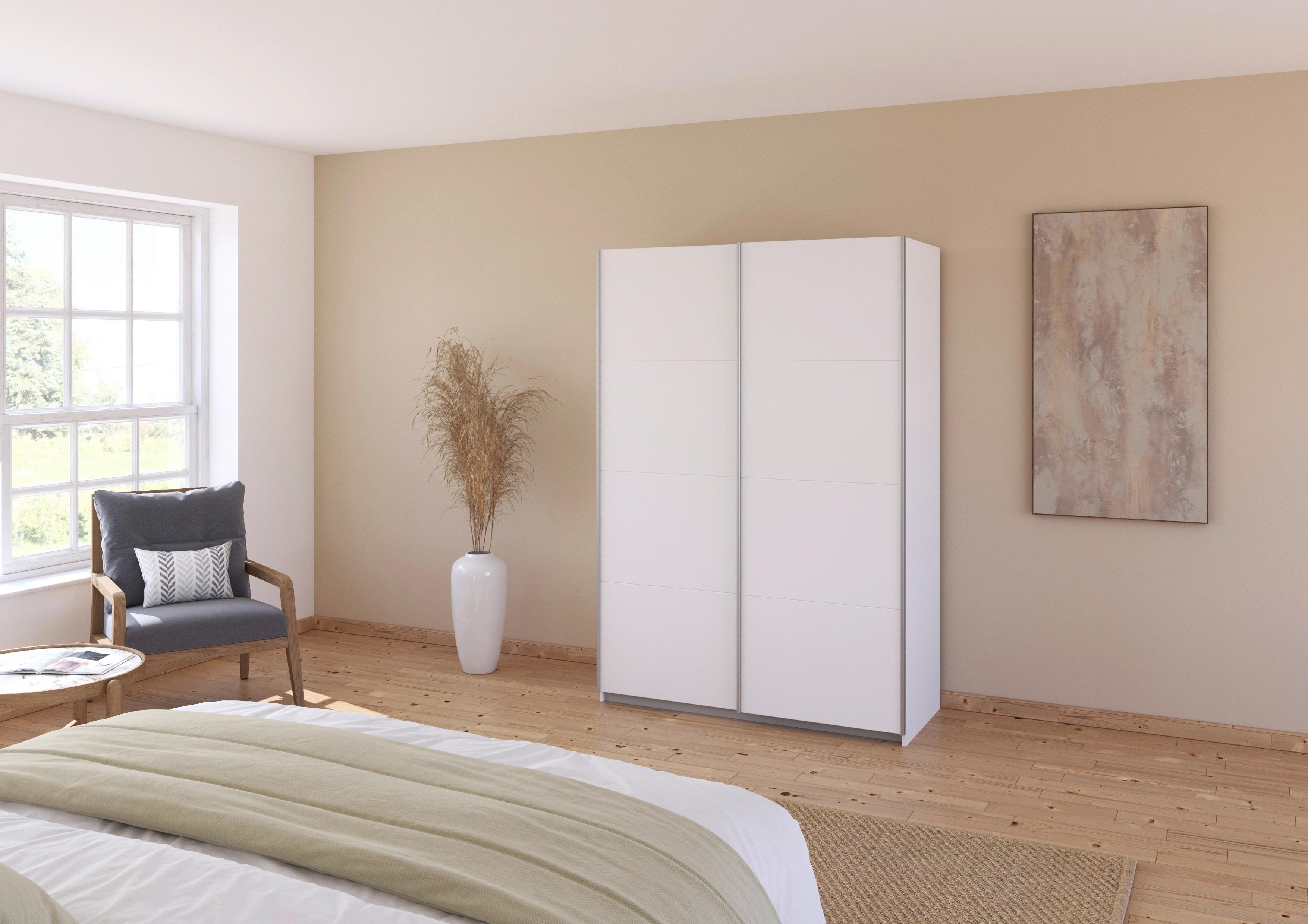 Ormar S Kliznim Vratima Subito - bijela/boje aluminija, Moderno, drvni materijal/metal (136/197/61cm) - Modern Living