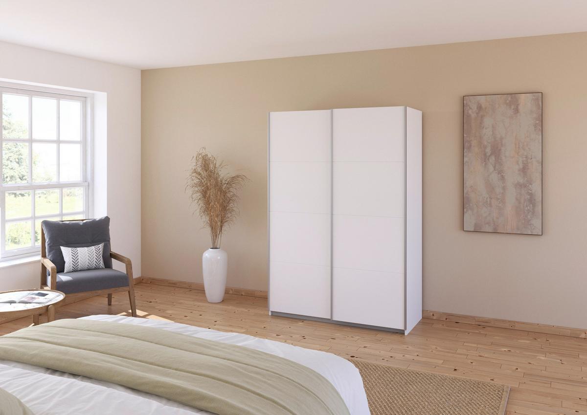 Ormar S Kliznim Vratima Subito - bijela/boje aluminija, Moderno, drvni materijal/metal (136/197/61cm) - Modern Living