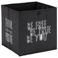 Aufbewahrungsbox Poppi 2 in Schwarz/Weiß - Schwarz/Weiß, MODERN, Karton/Textil (32/32/32cm) - Mömax modern living