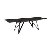 Raztegljiva Jedilna Miza Marble, Keramika, 180-260x95cm - črna, Design, kovina/keramika (180/95/76cm) - MID.YOU
