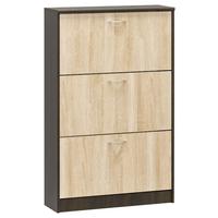 Billenős Cipősszekrény 3 Ajtós Gery - wenige/Sonoma tölgy, Konventionell, faalapú anyag (60/127,2/26,8cm)